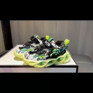 youNme Boys Shoes With Lights For Kids Fashion Sneakers Korean Rubber Shoes Sapatos 1 To 5 Years Old