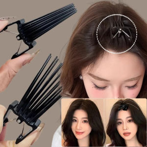 กิ๊ฟหนีบรากกิ๊บติดผมฟูฟ่อง2ชิ้นที่ดัดผมผู้หญิงรูปทรงคงที่กิ๊บผมหน้าม้าเครื่องมือเพิ่มวอลลุ่มกิ๊ฟหนีบผมทรงโค้งสูง