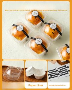 Mint Forest Egg Yolk Pastry Packaging Box Individual Base Tray Sky And Earth Cover Snowy Bride Cake Moon Cake Vacuum Forming Ice Skin