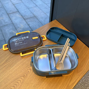 304 สแตนเลสกล่องอาหารกลางวันกล่อง Bento แยกช่องชามซุปสําหรับผู้ชายผู้หญิงนักเรียนพนักงานสํานักงานเด็ก