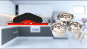 Bộ 3 Nồi Inox Sharp Dùng Được Cho Bếp Điện Từ