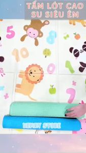 Thảm Lót Cao Su Chống Thấm Cho Bé xuất xứ Malaysia Chất liệu làm từ cao su cao cấp an toàn chống thấm không có mùi hôi