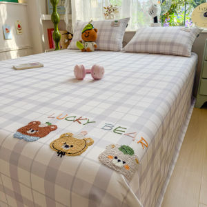 NAIYOUCHENG | Traditional Thick Pure Cotton Bedsheet Pillowcase Three-Piece Set