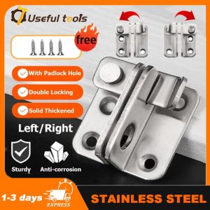 Stainless Steel Safety Hasp Door Lock for Bathroom Bedroom Door Catch Latch With Screw