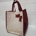 Tas Hajatan Spunbond Tebal Pita Embos ukuran 22x22x28 cm 12 pcs # goodie bag kain tasyakuran. 