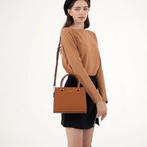 MOSSDOOM กระเป๋าสะพายข้าง แบบถือ สไตล์เรียบง่าย สําหรับผู้หญิง แบบเปรียบเทียบกัน