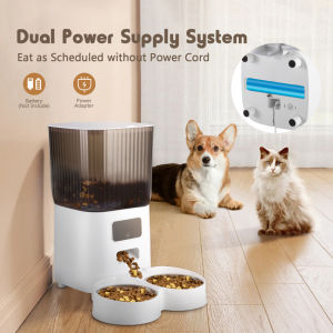 5L máy cho mèo ăn tự động 2.4GHz Wifi kích hoạt mèo vật định lượng thức ăn chống thực phẩm bị mắc kẹt bát mèo 1-60 Phần 10 bữa ăn mỗi ngày cắm và chạy bằng pin cho chó nhỏ vừa vật nuôi
