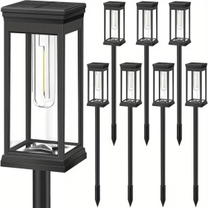 8 CÁI Đèn LED Năng Lượng Mặt Trời Siêu Sáng Để Chiếu Sáng Cảnh Quan Lối Đi Đèn Năng Lượng Mặt Trời Ngoài Trời Cho Sân Vườn Bãi Cỏ Lối Đi Biệt Thự
