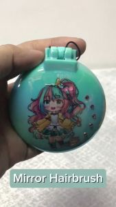 My Style TM 1210 Chibi Girls Folding Hairbrush With Mirror - Sisir Lipat Bulat Anak Perempuan