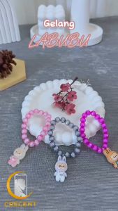 Gelang Karet Manik Beads Charm & Bracelet Karakter POPMART LABUBU: Aesthetic Premium Handmade