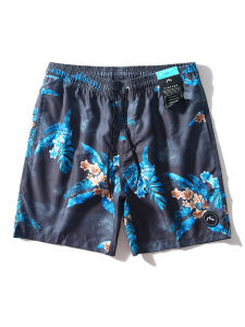 Mens Beach Casual Shorts Quick Dry Thin Breathable Summer Sports Five-Quarter Pants High Waist American Style Loose Fit Shorts