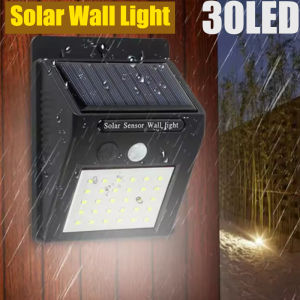 30 LED Solar Motion Sensor Wall Light Outdoor IP65 Waterproof Security Lighting Wireless Garden Courtyard Pathway Decoration