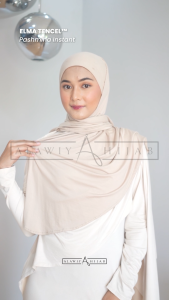 Alawiyahijab - Elma Instant TENCEL™ Antibacterial (segitiga oval instant) Breathable Cooling Tecnology Lebih Halus & Adem Dingin  TENCEL™ Modal