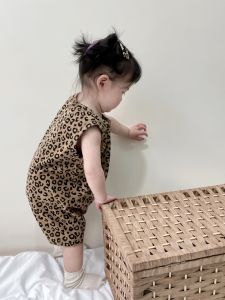 ชุดเดรสแขนสั้นผ้าฝ้ายสำหรับเด็กชายและเด็กหญิง ชุดนอนฤดูร้อน ชุดคลาน ชุดเด็ก ชุดคลุมศีรษะ ชุดเด็ก ชุดเด็ก