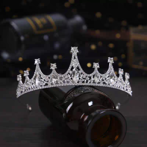 Crown Headwear Crystal Girls Princess Wedding Dress Hairband Performance Flower Girl Headpiece Little Girl Sweet Style