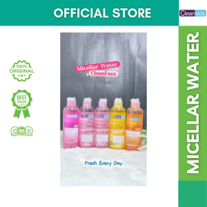 CleanFace Micellar Water Rose Glow Sakura White Yuzu 3in1 Oily | Pembersih Wajah Makeup Waterproof