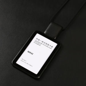 Dezhi Dezhi Integrated Business Retractable Work Card Card Holder Lanyard Can Buckle Tag Silicone with Rope Office Badge Stylish Employee Nameplate Double-Sided Transparent Work Permit Hanging Cover