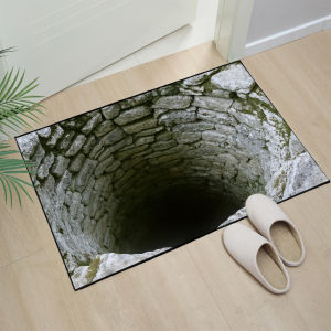 3D Visual Polyester Cloth Floor Mat for Household Bathroom Door Absorbent and Non Slip Foot Mat Easy To Maintain
