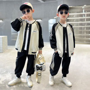 Cool And Stylish Boys Baseball Uniform Set Spring Autumn Cotton Polyester Kids Clothing Sports Outfit for Middle And Large Children