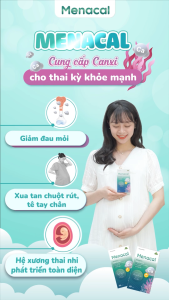 Menacal canxi hữu cơ từ tảo biển cho bà bầu và sau sinh hộp 60 viên | Nhập khẩu chính hãng từ Châu Âu