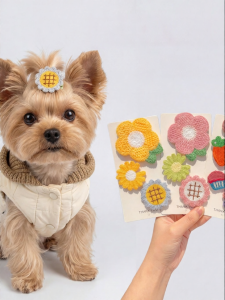 WAMEN | Yorkshire Terrier Exclusive Durable Non-harmful Knitted Hair Pet Hair Accessories