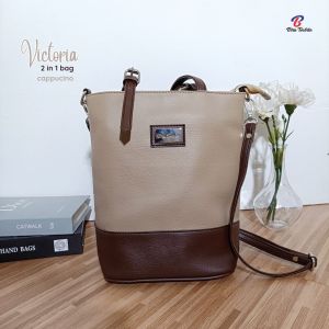 Victoria 2in1 Bag By Biru Tsabita Tas Wanita Kulit Selempang dan Bahu Waterproof