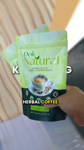 Dok Natural Herbal Blend Coffee Powder Drink | Spirulina Moringa Turmeric | 100g (10g x 10 Sachets) | FDA Registered | No Approved Therapeutic Claims