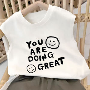 Áo Thun Cotton Không Tay Cổ Tròn in Họa Tiết Hoạt Hình Cho Bé Trai Mùa Hè Mới Về Áo Thun Trẻ Em Chất Liệu Cotton Thoáng Khí Thoải Mái