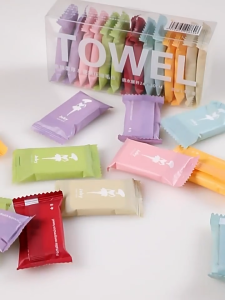 SEA JJT ผ้าขนหนูแบบบีบอัดสำหรับเดินทาง ผ้าขนหนูอาบน้ำ ผ้าขนหนูเช็ดหน้าแบบใช้แล้วทิ้ง ผ้าเช็ดทำความสะอาดแบบบรรจุกล่องแบบหนาสำหรับอาบน้ำ อุปกรณ์การเดินทาง