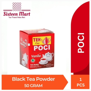 Black Poci Tea Powder Vanilla 1 box 50 gram (SG)