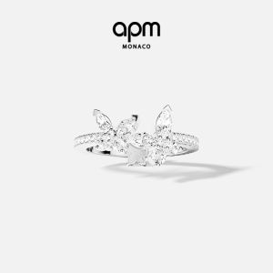 Butterfly Design White Ring