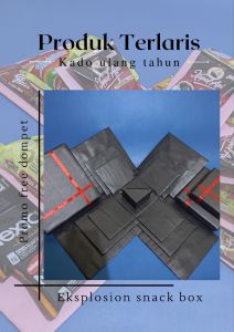 Kotak Kejutan Snack 3 Tutup 3 Kali Bukaan - Hadiah Buat Cewek Anak - 20cm x 20cm (Layer Pertama) - Cocok untuk Ulang Tahun, Wisuda, Anniversary (EXP)