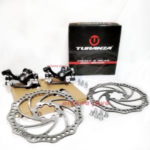 rem sepeda mtb rem set cakram sepeda set disc brake Turanza 160 mm kabel pacific 175 cm