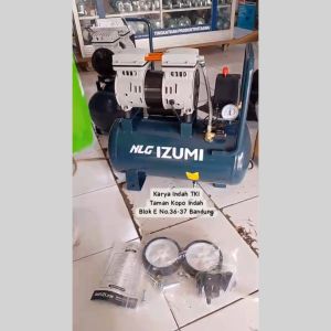 Kompresor Angin IZUMI OL-0724 Air Compressor Oiless SILENT 8BAR 24L OL 07 24 Kompressor Tanpa Oli