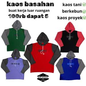 BAJU KAOS BASAHAN KERJA 90RB DAPAT 5 PCS kaos tani berkebun proyek