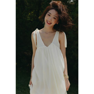 Rosebanks Cupid Quick Draw Arrow First Love Style Long Sunscreen Dress Cover up Holiday Vibes Casual V-neck A-line Dress