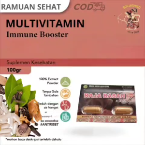 suplemen kesehatan multivitamin ektra daun raja  basah cod