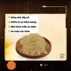 Bột trầm hương đốt xông nhà tẩy uế Hùng Dung mang ý nghĩa phong thủy may mắn tài lộc cho gia chủ - Hộp 100 gram