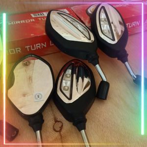 Spion LED Sein Bubut 3 Jari & Tangkai Pendek