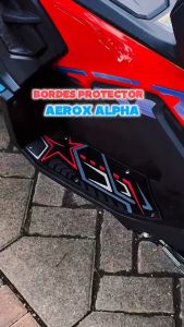 Karpet Aerox New ALPHA TURBO 2025 Bordes Protector - Panel Step Floor Pelindung Pijakan Kaki Exie Art