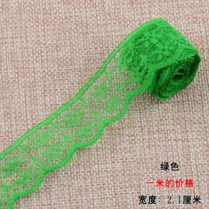 5meters/lot 21mm Woven Cotton Lace Ribbon Unilateral Handicrafts Embroidered Net Trim DIY Sewing Curtain Craft Decoration