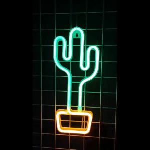 Xương Rồng Neon Ký USB/Chạy Bằng Pin Đèn Xanh Trang Trí Chữ Đèn Ngủ Cho Phòng Ngủ Đám Cưới Sinh Nhật Trang Trí Tường