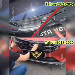 PERODUA MYVI G3 2018-2024 FACELIFT ABS SPORT FRONT GRILLE GRILL GLOSSY BLACK