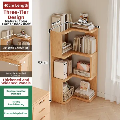 OUFENGHUADU | Solid Wood Multi-level Corner Bookshelf