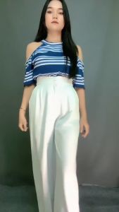 Celana Chutbray Knit Highwaist Wanita Model Bawah Belah