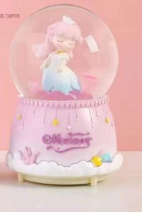 Kotak Musik little Princess / Snowball musik / Music Box Beethoven  instrumental Yiruma / lampu warna warni / Snowball salju otomatis/ Vinvin Pink Store / pusat kado ultah