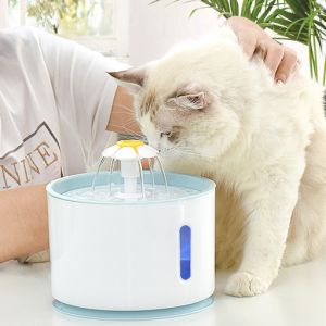 HATELI 2.4L อัจฉริยะสำหรับสัตว์เลี้ยงชามก็อกน้ำดื่มที่ดื่มน้ำสัตว์เลี้ยงก็อกน้ำดื่มเงียบพร้อมจอแอลอีดียูเอสบีชาร์จไฟได้ก็อกน้ำดื่มสำหรับแมว