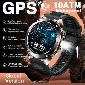 New T-Rex 3 GPS Smart Watch 1.43" AMOLED 10ATM Waterproof Built-in Dual-band GNSS Compass Military Sport Smartwatch Men Bracelet