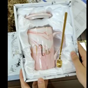 Creative Cute marble water mug Ceramic mug Couple mugs Coffee wedding gift/Couple mugs