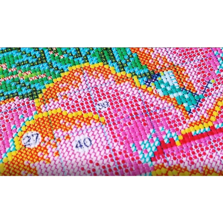Counted Cross Stitch Kit Flowers DIY Unprinted Canvas